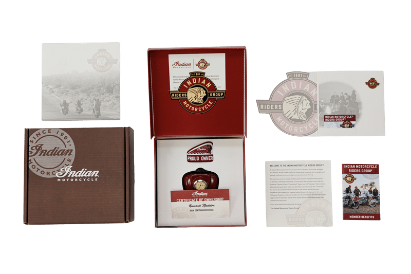 Indian Motorcycle kit and print collateral